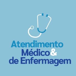 Imagem com o Link para informações sobre o Atendimento Médico e de Enfermagem.